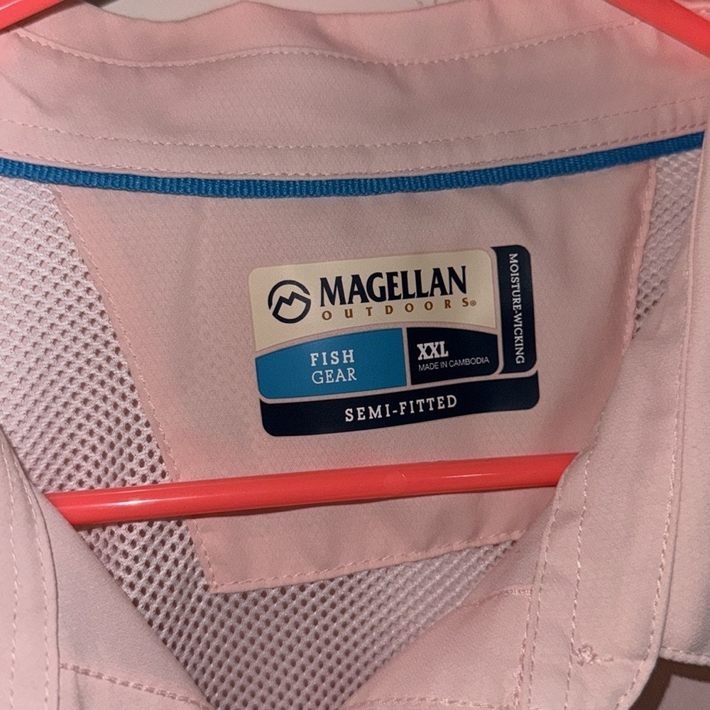 Magellan Pink Outdoors Women’s Overcast Long Sleeve Plus Size Fishing Shirt 2X - Picture 2 of 7